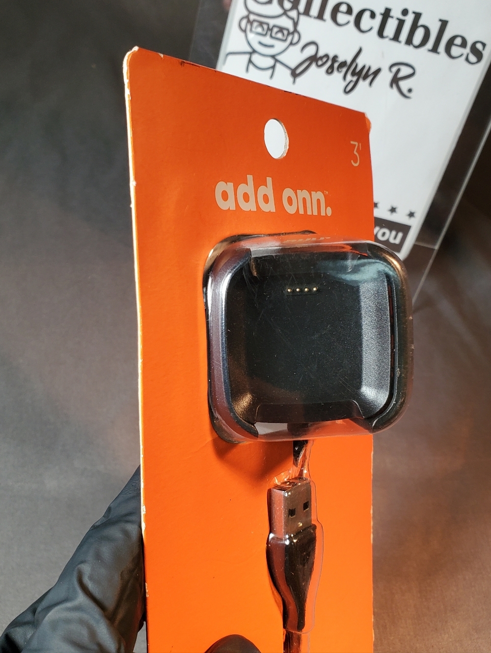 onn. Charge Cable for Fitbit Versa 2, 3ft USB Charging Dock Station - Black